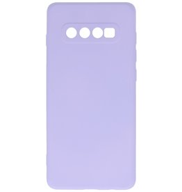 Fashion Farbe TPU Hülle Samsung Galaxy S10 Plus Lila