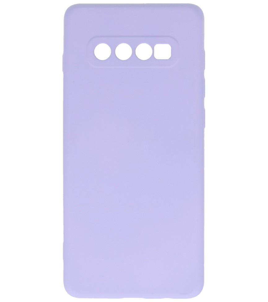 Fashion Color TPU Case Samsung Galaxy S10 Plus Purple