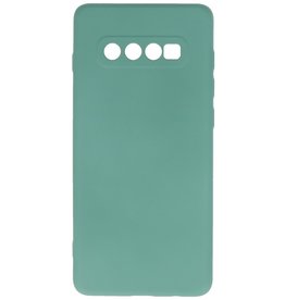 Custodia in TPU color moda per Samsung Galaxy S10 Plus verde scuro