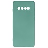 Fashion Color TPU Hülle Samsung Galaxy S10 Plus Dunkelgrün