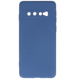 Fashion Color TPU-cover til Samsung Galaxy S10 Navy