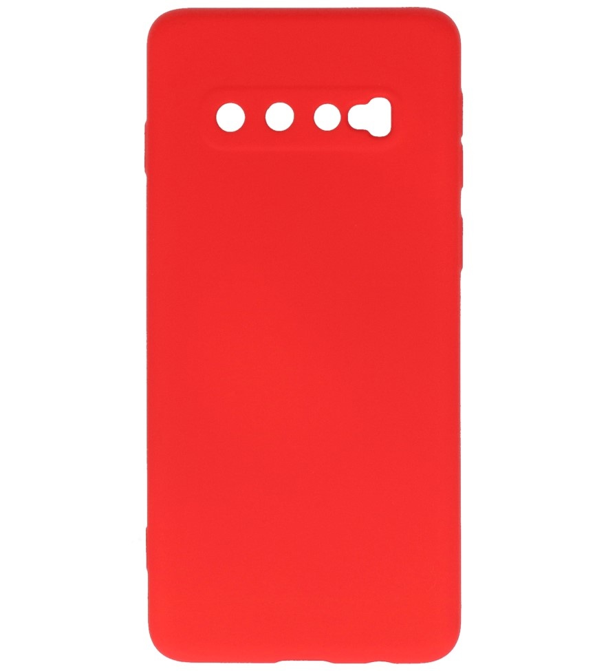 Fashion Color TPU-cover Samsung Galaxy S10 Rød