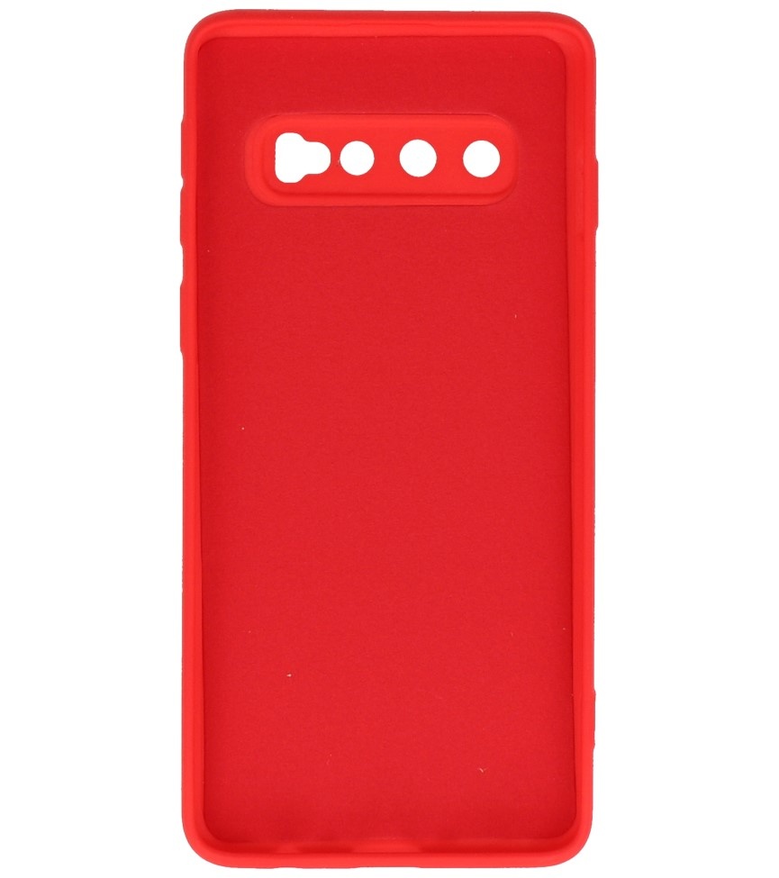 Fashion Color TPU-cover Samsung Galaxy S10 Rød