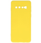 Custodia in TPU color moda per Samsung Galaxy S10 Giallo