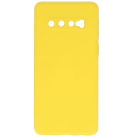 Coque TPU Fashion Color Samsung Galaxy S10 Jaune