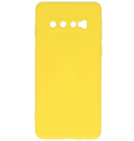 Custodia in TPU color moda per Samsung Galaxy S10 Giallo