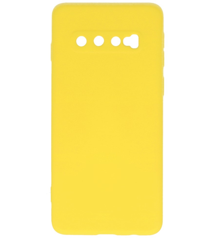 Funda TPU Color Moda Samsung Galaxy S10 Amarillo