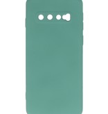Fashion Color TPU Hoesje Samsung Galaxy S10 Donker Groen
