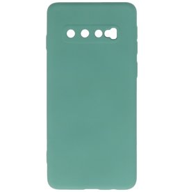 Custodia in TPU color moda per Samsung Galaxy S10 verde scuro