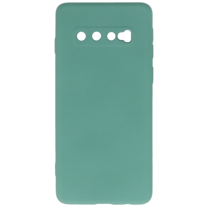 Coque TPU Fashion Color Samsung Galaxy S10 Vert Foncé