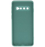 Coque TPU Fashion Color Samsung Galaxy S10 Vert Foncé
