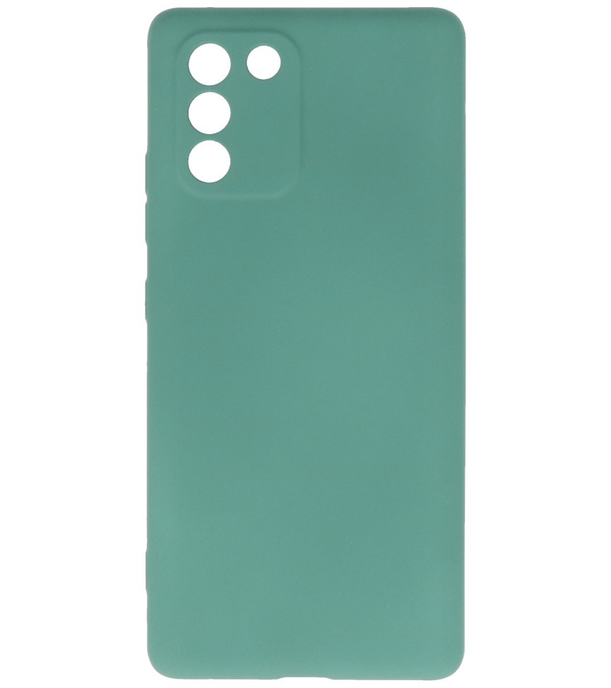 Fashion Color TPU-cover Samsung Galaxy S10 Lite Mørkegrøn