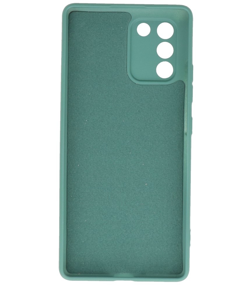 Fashion Color TPU-cover Samsung Galaxy S10 Lite Mørkegrøn