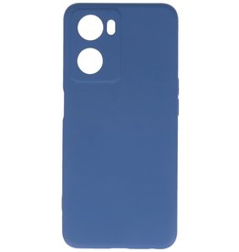 Funda de TPU Fashion Color Oppo A57s / A77s / A77 4G azul marino