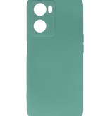 Custodia in TPU colore moda Oppo A57s / A77s / A77 4G verde scuro