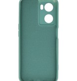 Custodia in TPU colore moda Oppo A57s / A77s / A77 4G verde scuro