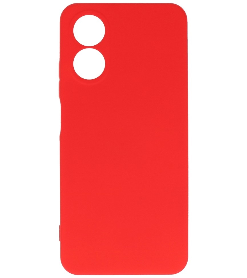 Fashion Color TPU-etui Oppo A17 Rød