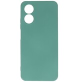 Fashion Color TPU-etui Oppo A17 Mørkegrøn