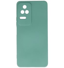 Fashion Color TPU-cover Xiaomi Poco F4 Mørkegrøn