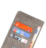 Bookstyle Wallet Cases Hoesje Motorola Moto E22/i Grijs