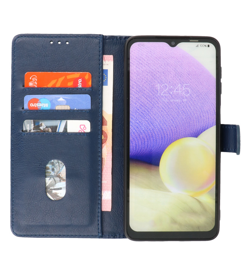 Bookstyle Wallet Cases Hoesje voor Motorola Moto G72 Navy