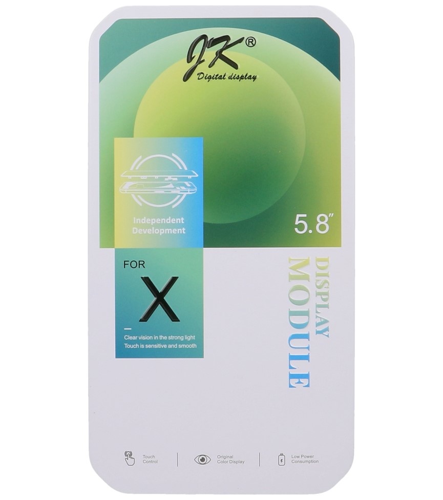 JK incell display til iPhone X + Gratis MF Full Glass Shop værdi € 15
