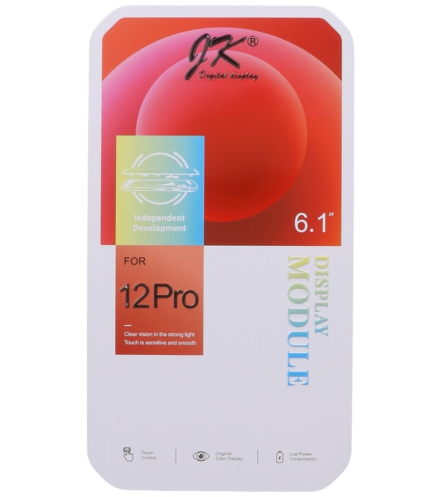 Écran JK incell pour iPhone 12 - 12 Pro + MF Full Glass offert Valeur boutique 15 €