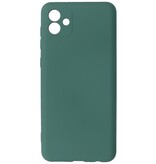 Custodia in TPU color moda per Samsung Galaxy A04e verde scuro