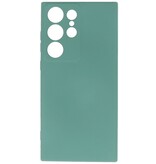 Fashion Color TPU Hoesje Samsung Galaxy S23 Ultra Donker Groen