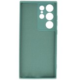 Fashion Color TPU Hoesje Samsung Galaxy S23 Ultra Donker Groen