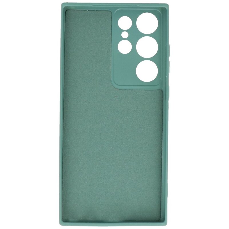 Fashion Color TPU Hoesje Samsung Galaxy S23 Ultra Donker Groen