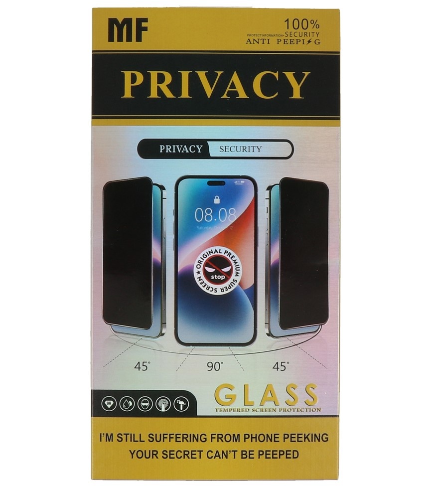 Vidrio templado de privacidad MF iPhone 13 - 13 Pro - 14