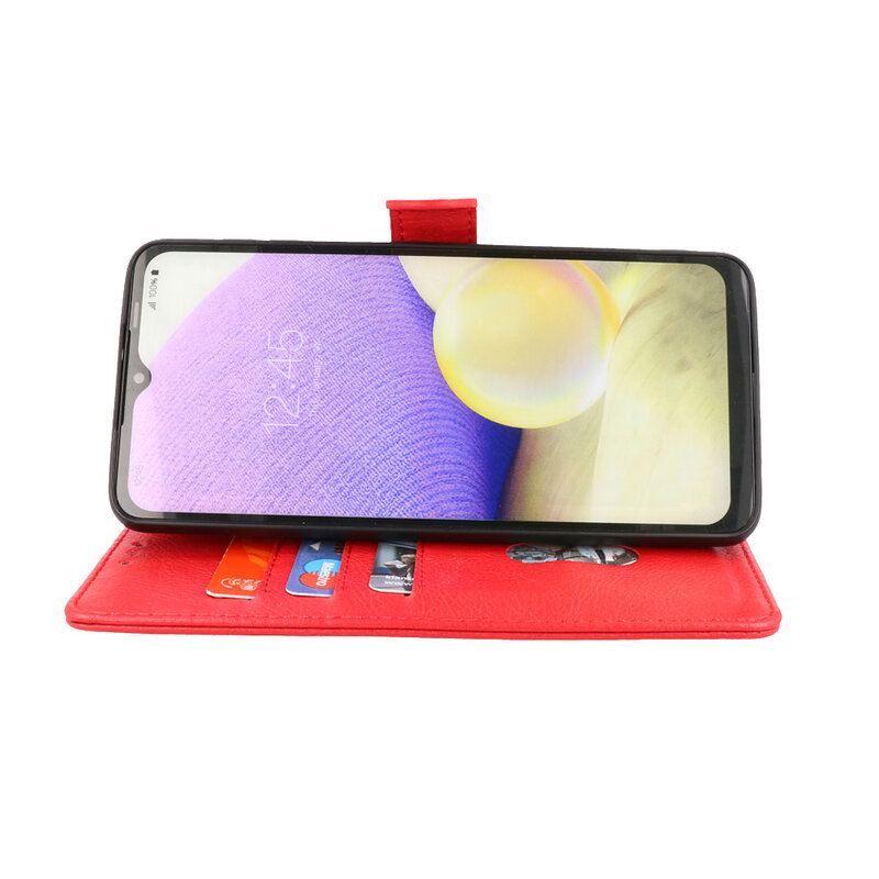 Bookstyle Wallet Cases Coque pour Samsung Galaxy S23 Ultra Rouge