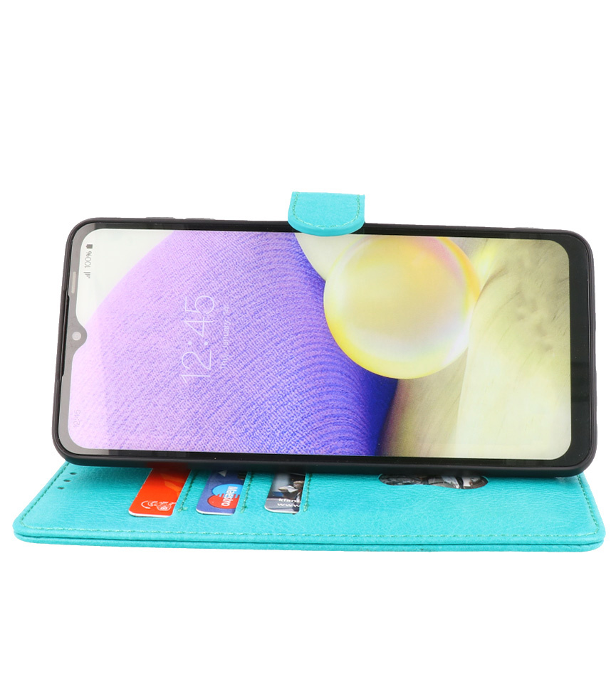 Bookstyle Wallet Cases Hülle für Samsung Galaxy S23 Ultra Grün