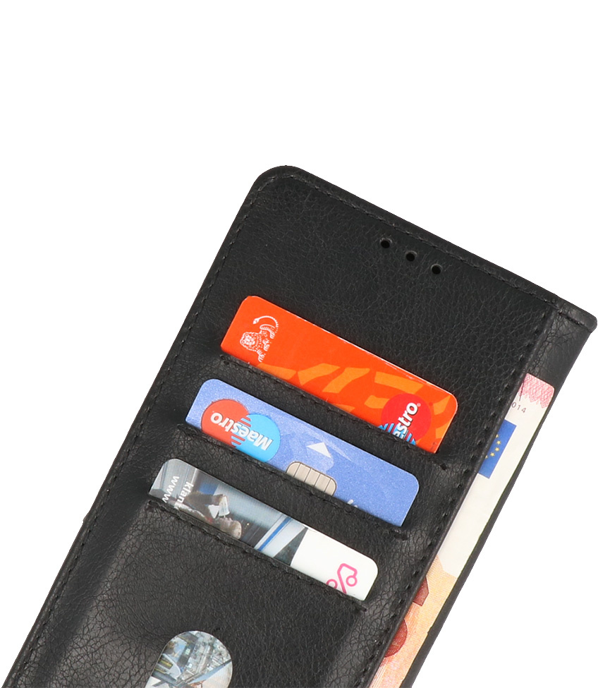 Bookstyle Wallet Cases Hülle für Oppo A78 5G - A58 5G Schwarz