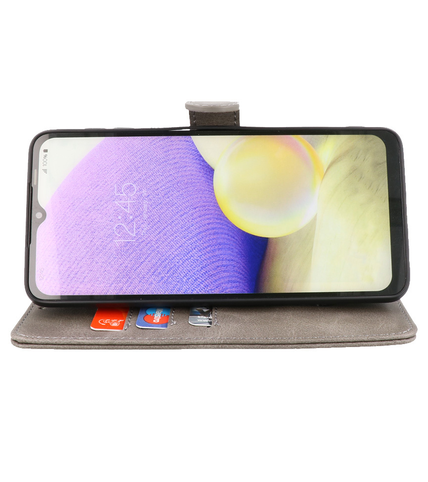 Bookstyle Wallet Cases Cover Motorola Moto G73 Gray