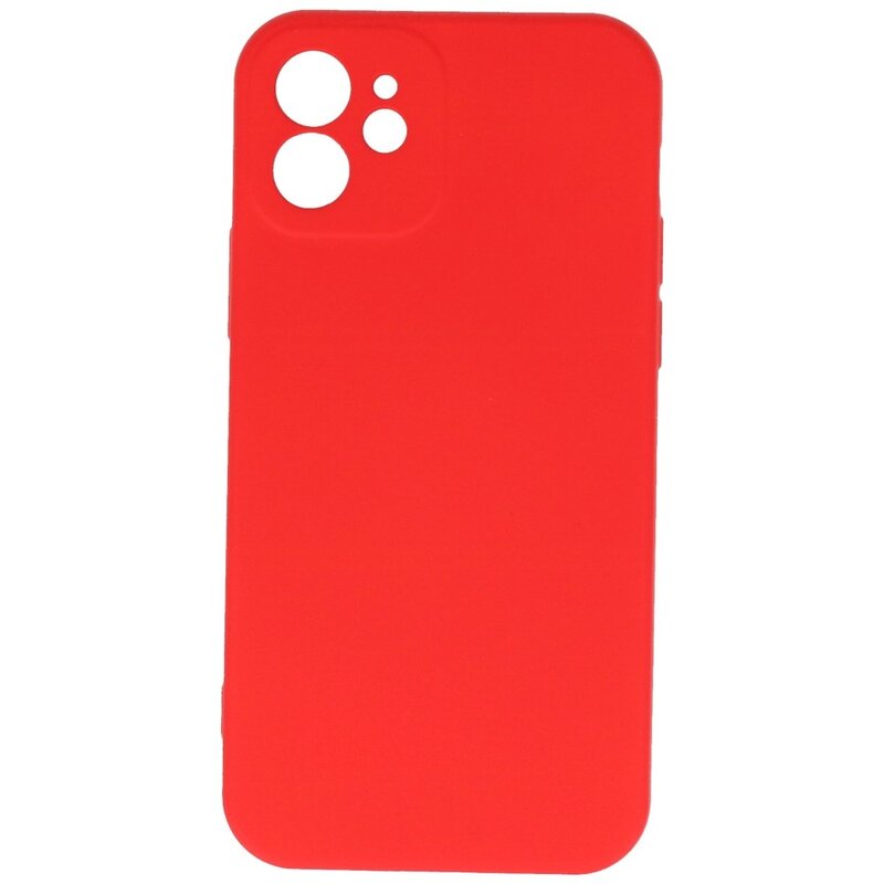 Fashion Color TPU Cover iPhone 12 Rød