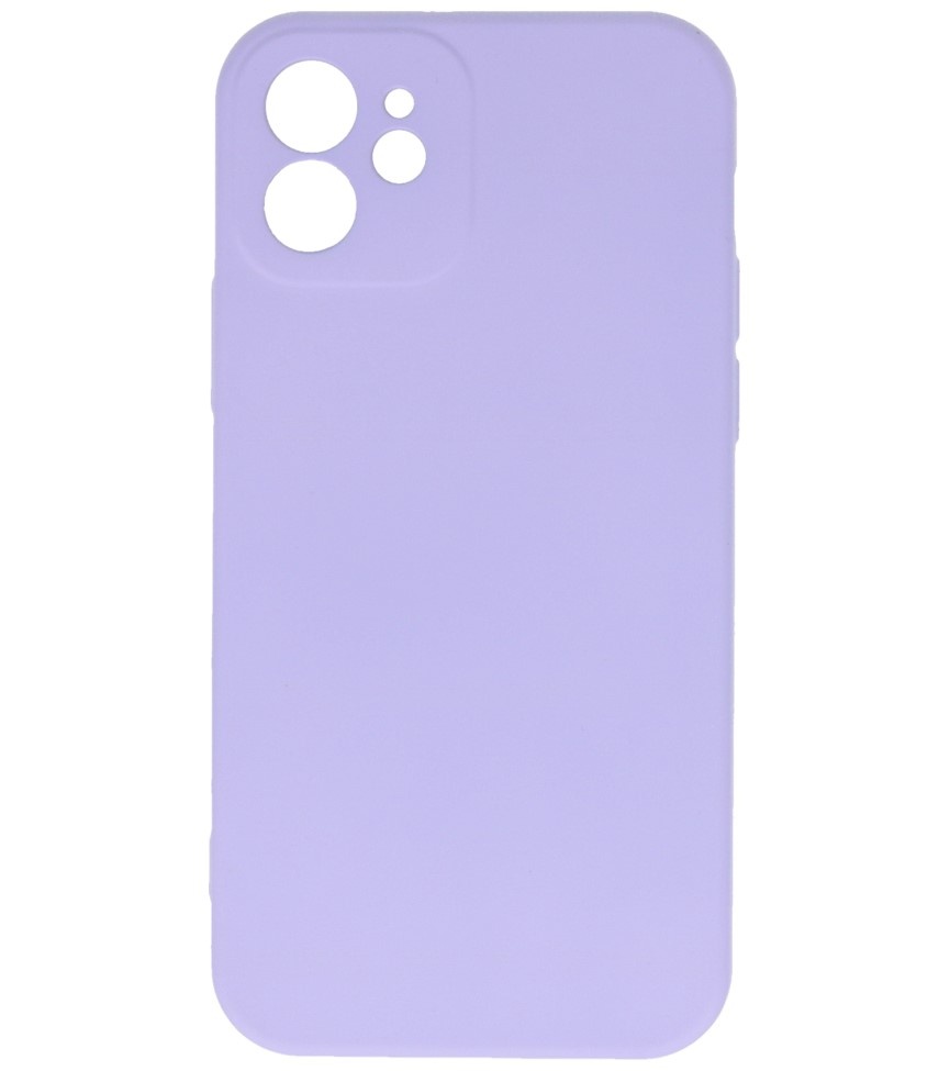 Fashion Color TPU Hoesje iPhone 12 Paars