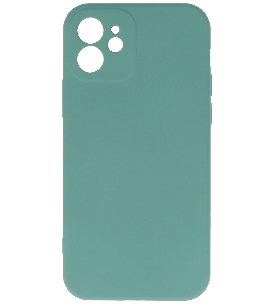 Fashion Color TPU Hoesje iPhone 12 Donker Groen