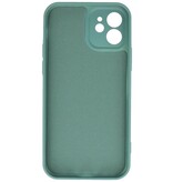 Fashion Color TPU Cover iPhone 12 Mørkegrøn