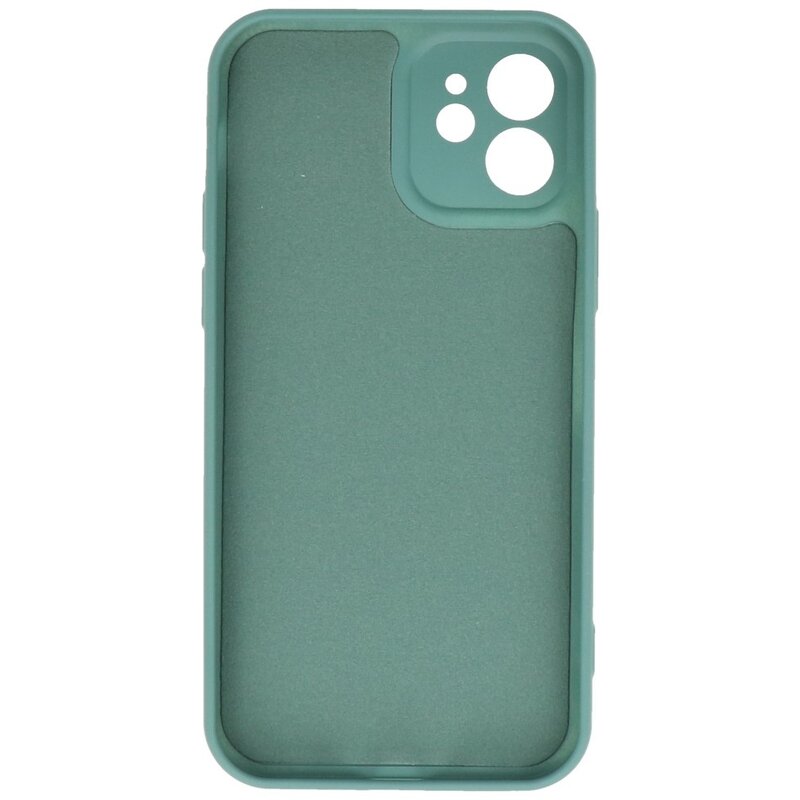 Fashion Color TPU Cover iPhone 12 Mørkegrøn