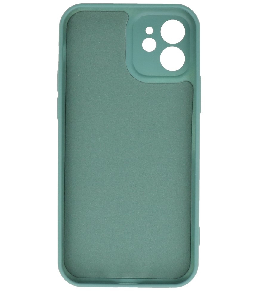 Fashion Color TPU Hoesje iPhone 12 Donker Groen