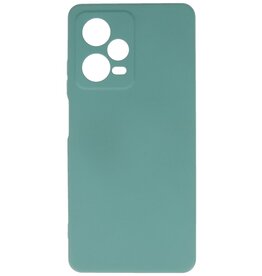 Fashion Color TPU-cover Xiaomi Redmi Note 12 Pro 5G Mørkegrøn