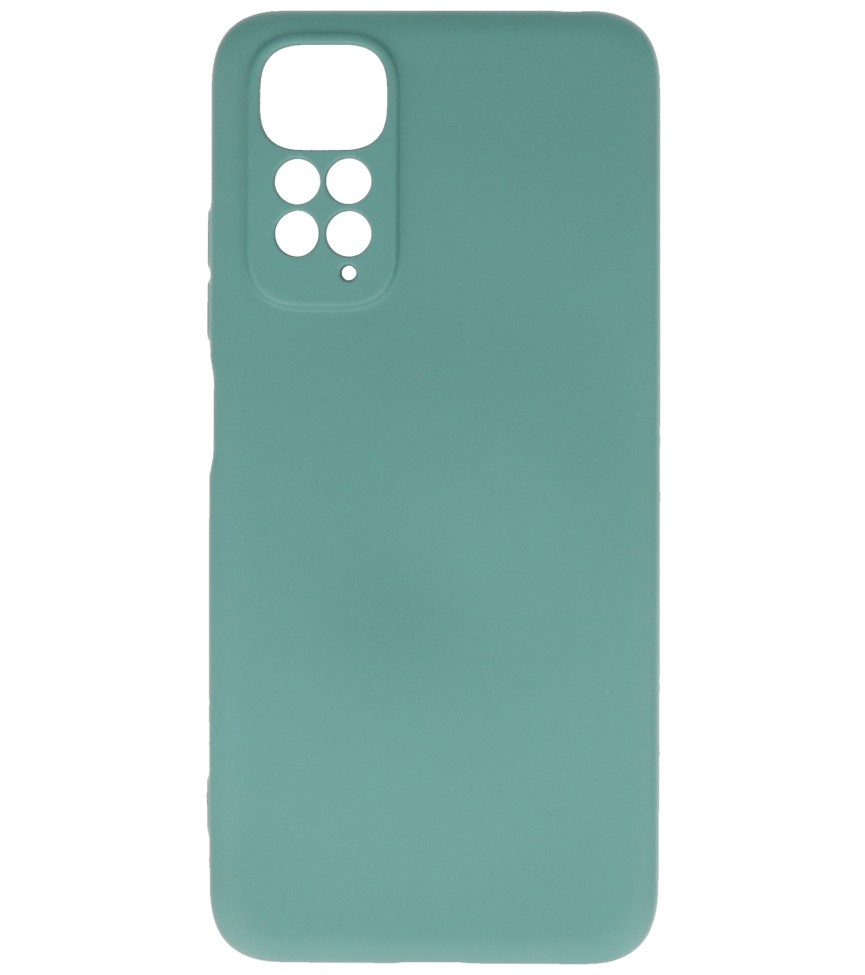 Fashion Color TPU-cover Xiaomi Redmi Note 11 / 11s 5G mørkegrøn