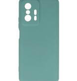 Fashion Colour TPU Case Xiaomi 11T Mørkegrøn
