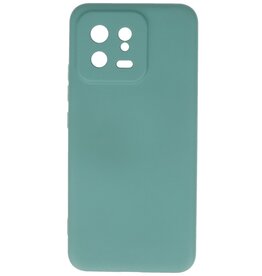 Fashion Color TPU-cover Xiaomi 13 5G mørkegrøn
