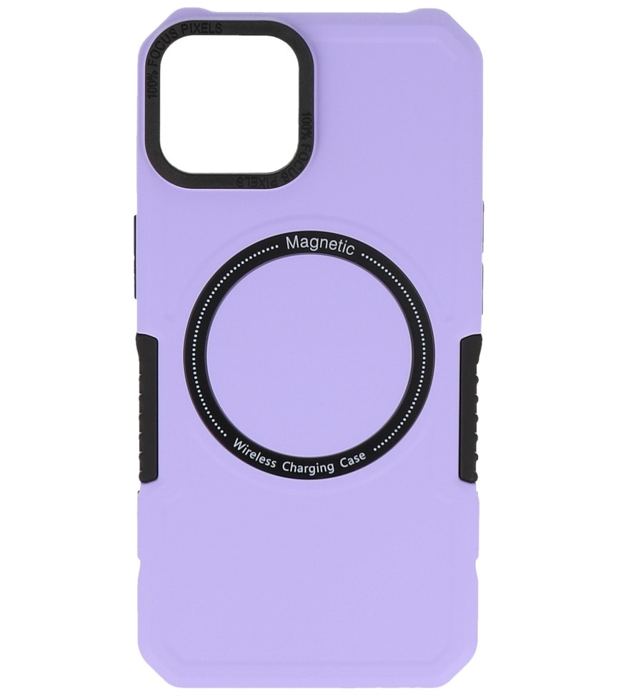 Funda de carga magnética para iPhone 11 Pro Max Púrpura