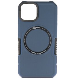 Funda de carga magnética para iPhone 12 - 12 Pro azul marino