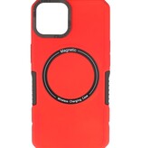 Magnetisk opladningsetui til iPhone 12 - 12 Pro Rød