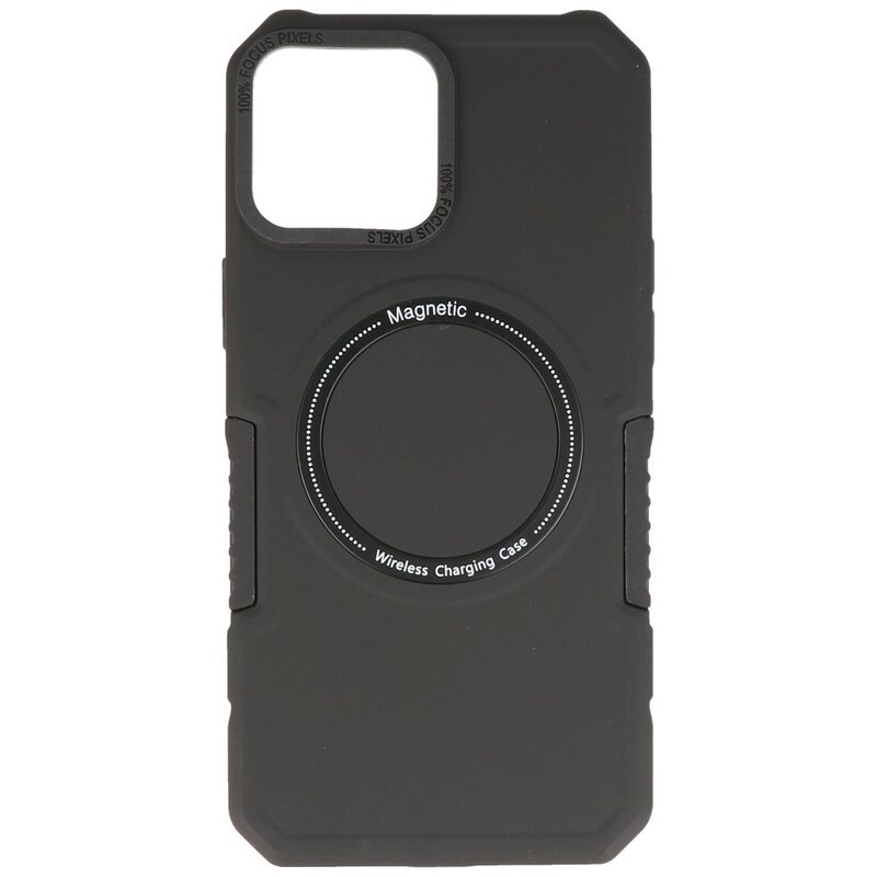 Magnetisk opladningsetui til iPhone 12 Pro Max Sort
